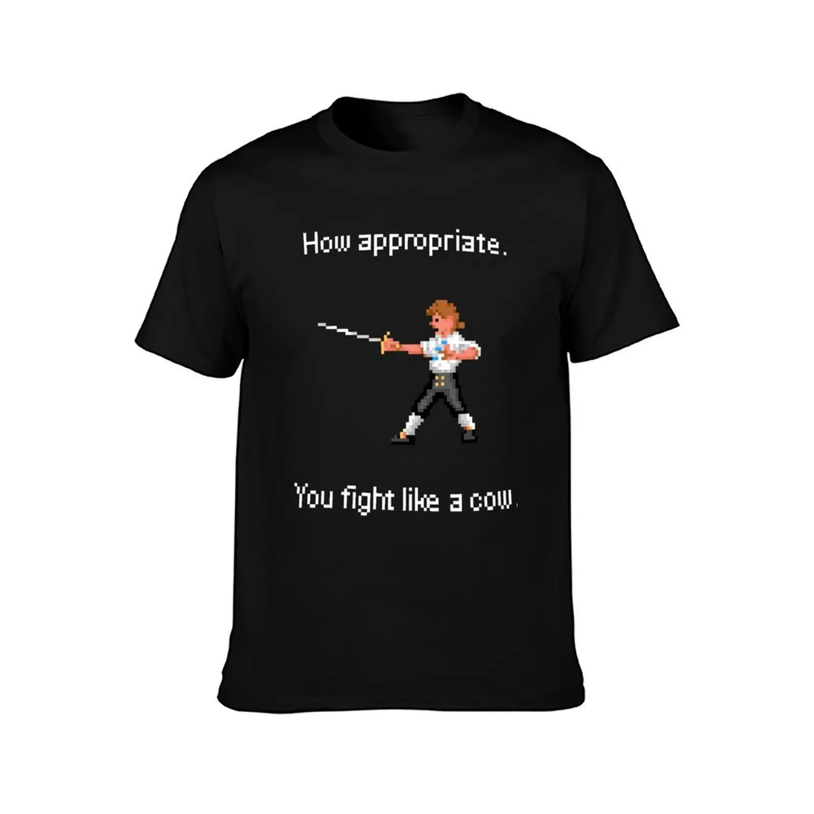 How appropriate. You Fight like a cow. T-Shirt Simple Casual Short Sleeve Cotton T-Shirt