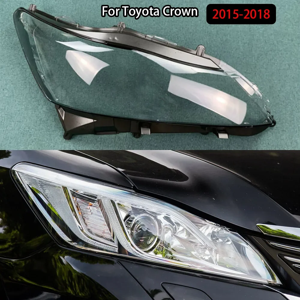 

Headlamp Transparent Cover Lampshade Headlight Shell Lens Plexiglass For Toyota Crown 2015-2018