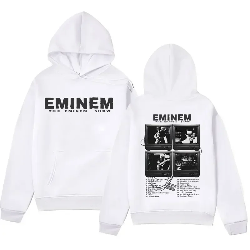 Trendy Men's and Women's Hooded Hoodies Are Comfortable Streetwear with Patterns from Famous Rap Artists' Music Albums Printed O
