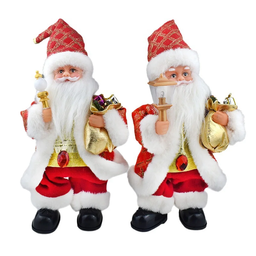 

Electric Holding Lights Santa Claus Toy Music Dancing Santa Ornaments 2025 Christmas Gifts Festival Decoration AC260