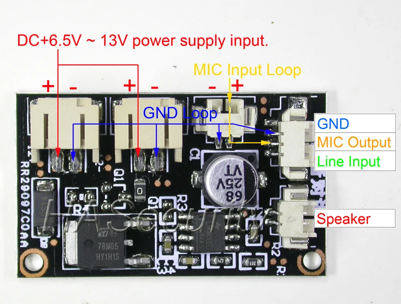 Audio kits for IP camera module to support two ways talking (spk 30mm)