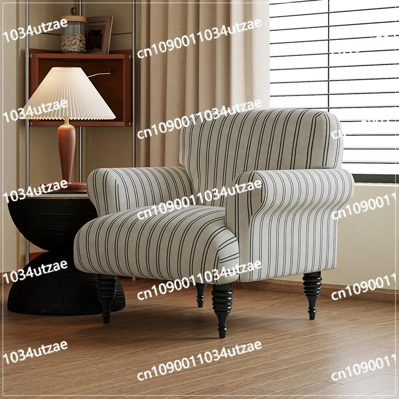 Light French retro single sofa chair medieval wabi-sabi wind living room B & B small apartment tiger chair