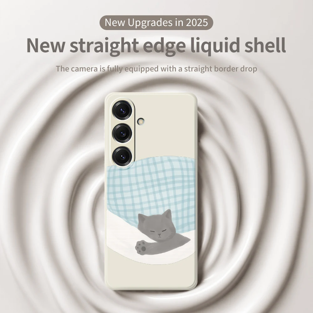 Custodia per telefono Cat Bed Wind per Samsung Galaxy S25 S24 S23 S22 S21 S20 Ultra Plus S20FE S21FE S23FE S24 FE S10 Plus Cover morbida