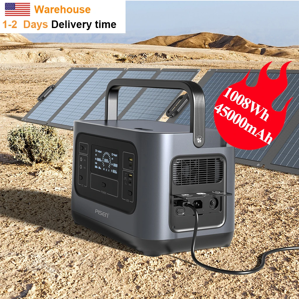 

1000W Home Backup Solar Power Generator 540Wh LiFePO4 Battery 800W AC Input MPPT Portable Power Station B2B Clearance Sale