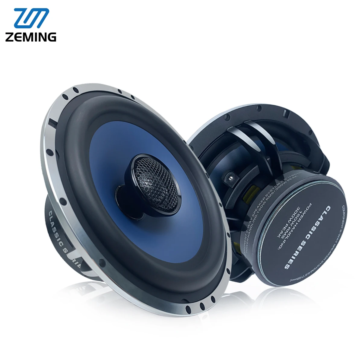 80mm-Y30 Ferrite magnet 25mm-Pure Copper Voice coil 4Ω RMS power 80W*2 6.5Inch 2-way Speaker Coaxial Loudspeaker for Car Audio