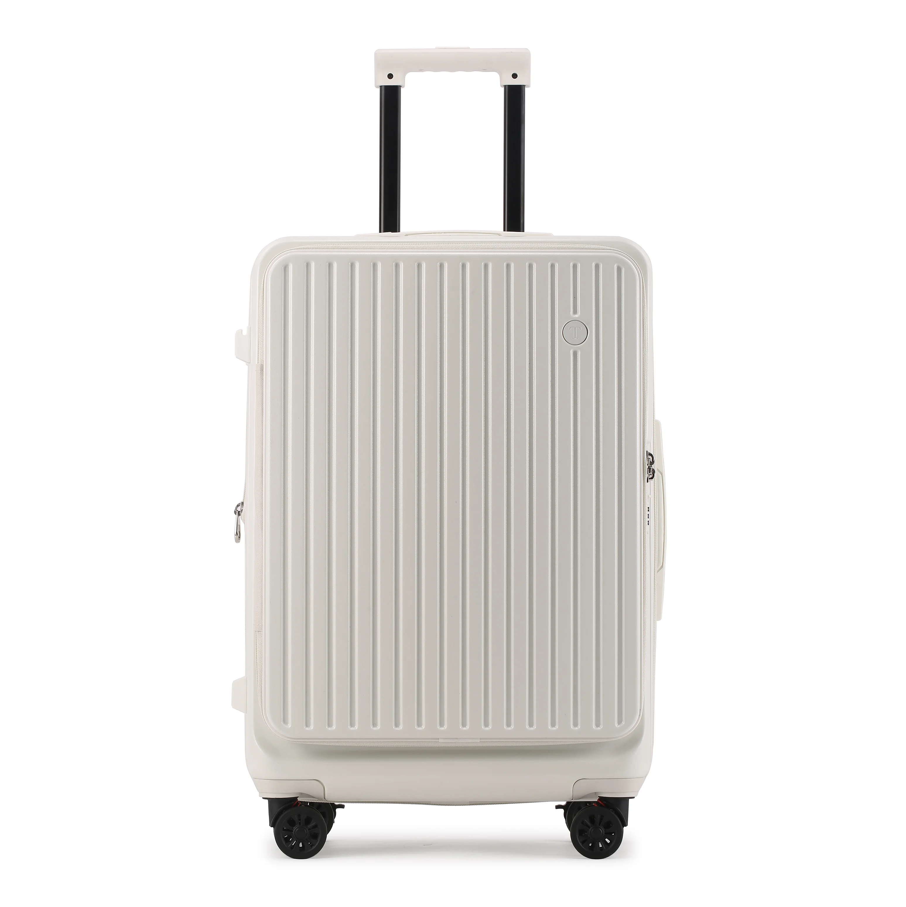 

Fashion White Travel Luggage 20 Inch Hard Shell Spinner Wheels Carry On Trolley Case Large Capacity & Silent Design