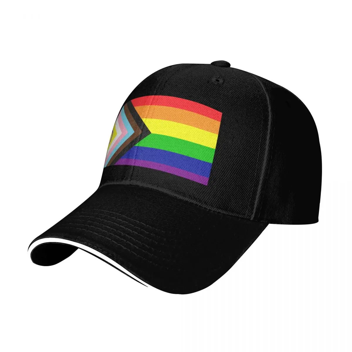 2021 Intersex-Inclusive Progress Pride Flag Baseball Cap Unisex for Men Women Outdoor Golf Running Hiking Summer Beach Travel