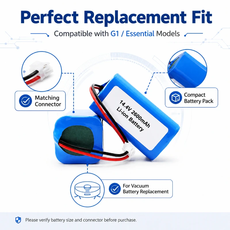 18650 Battery 14.4V 2600mAh Lithium-ion Battery  Suitable for G1 Mi Essential Long Stable Charging  Battery