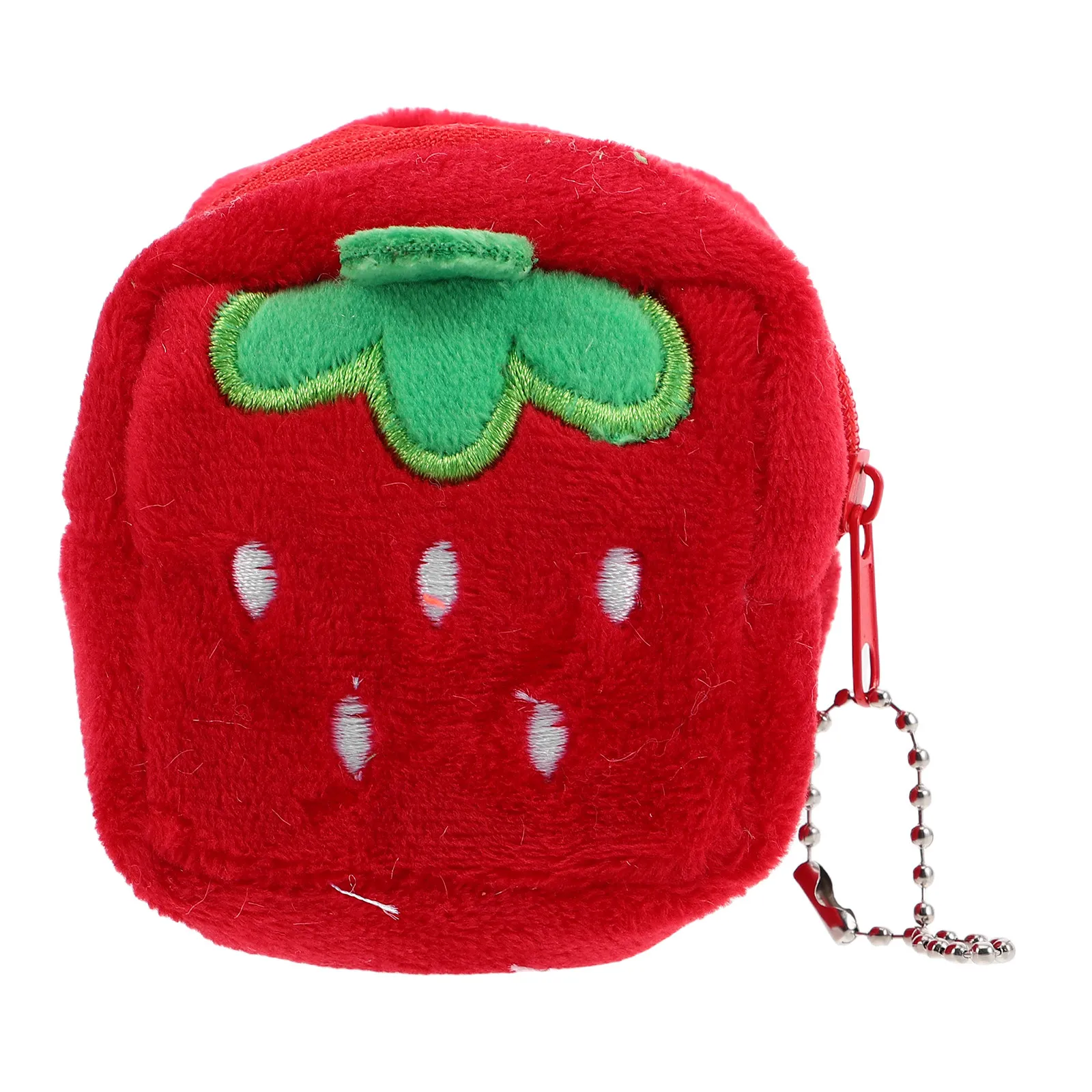 

Милый маленький кошелек-брелок для монет в форме клубники для женщин и девочек, кавайный мини-кошелек-аксессуар