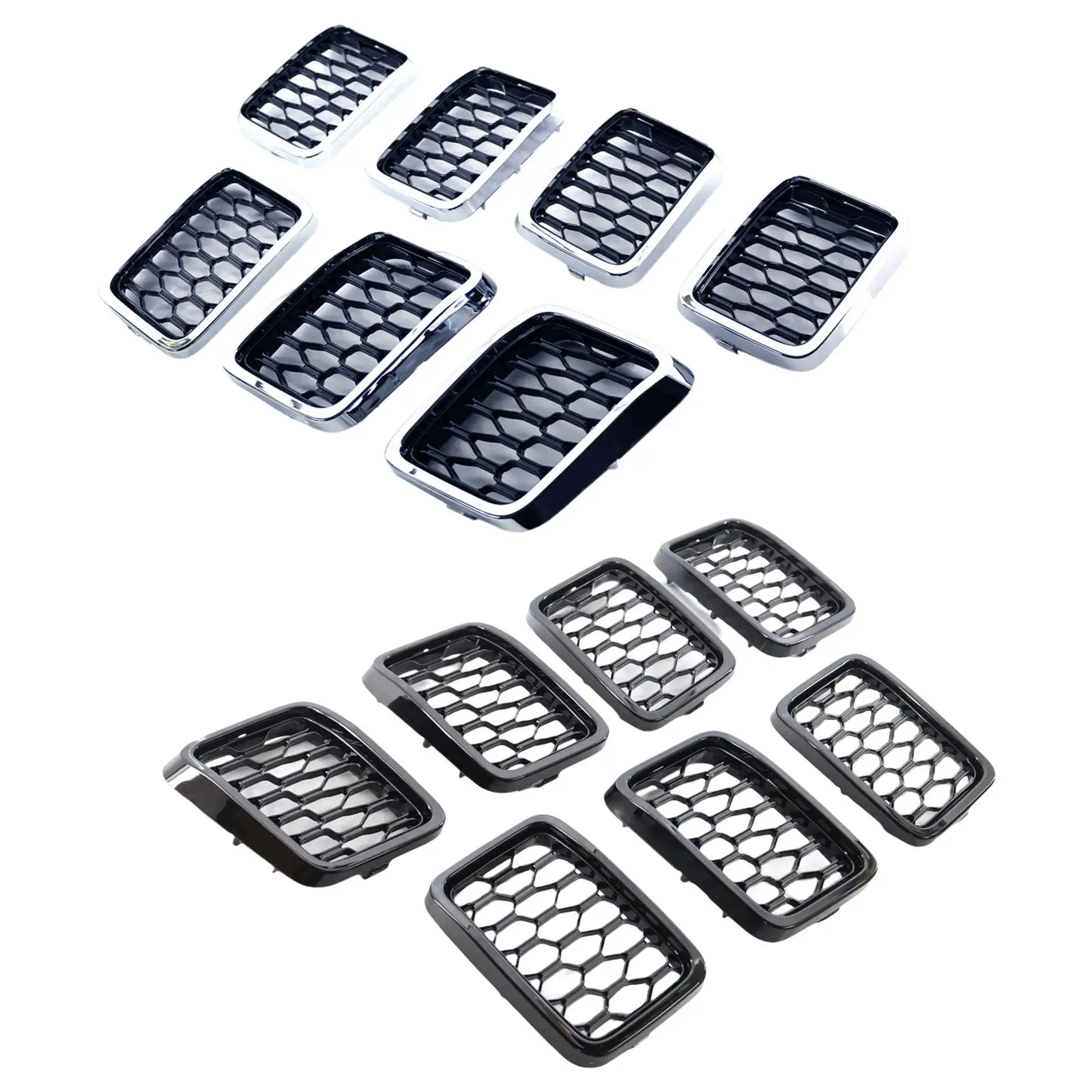 7 Pieces 68317863AA Honeycomb Front Mesh Grilles Inserts Fits