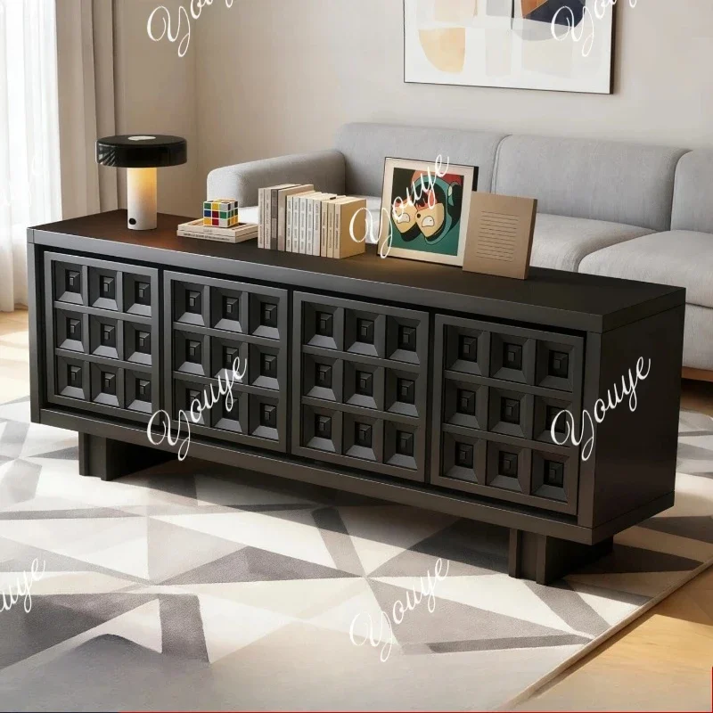 N63 Modern simple lacquered sideboard, solid wood entryway, living room storage
