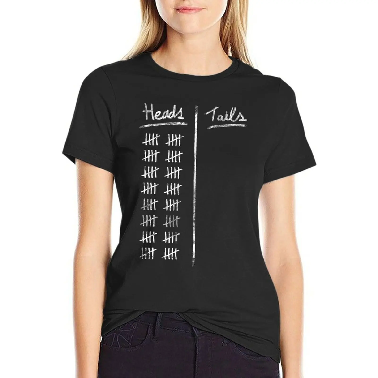 

Heads or Tails T-Shirt summer tops tees funny heavyweights tight shirts for Women