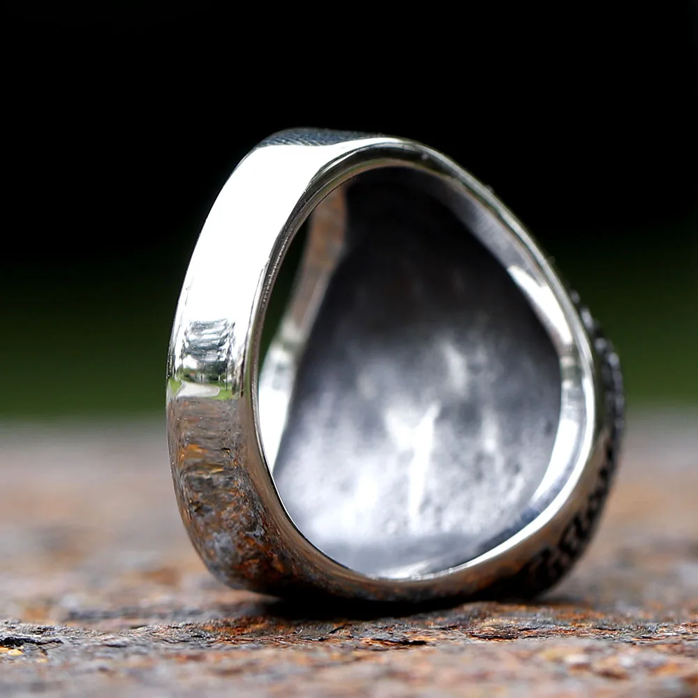 Simple Fashion Stainless Steel With Zircon Black Agate Stone Rings For Men Women High Quality Wedding Jewelry Gifts Dropshipping