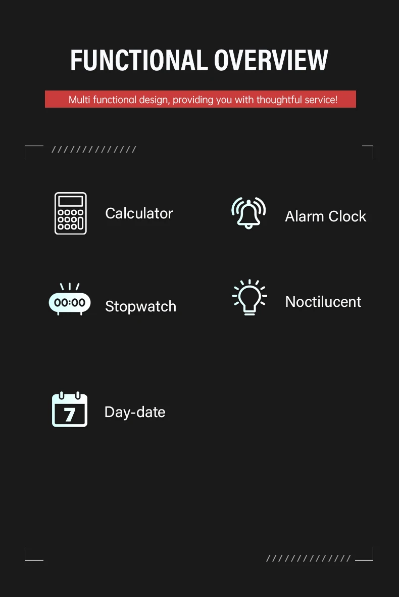 Men's Digital LED Calculator Watch thumbnail 4