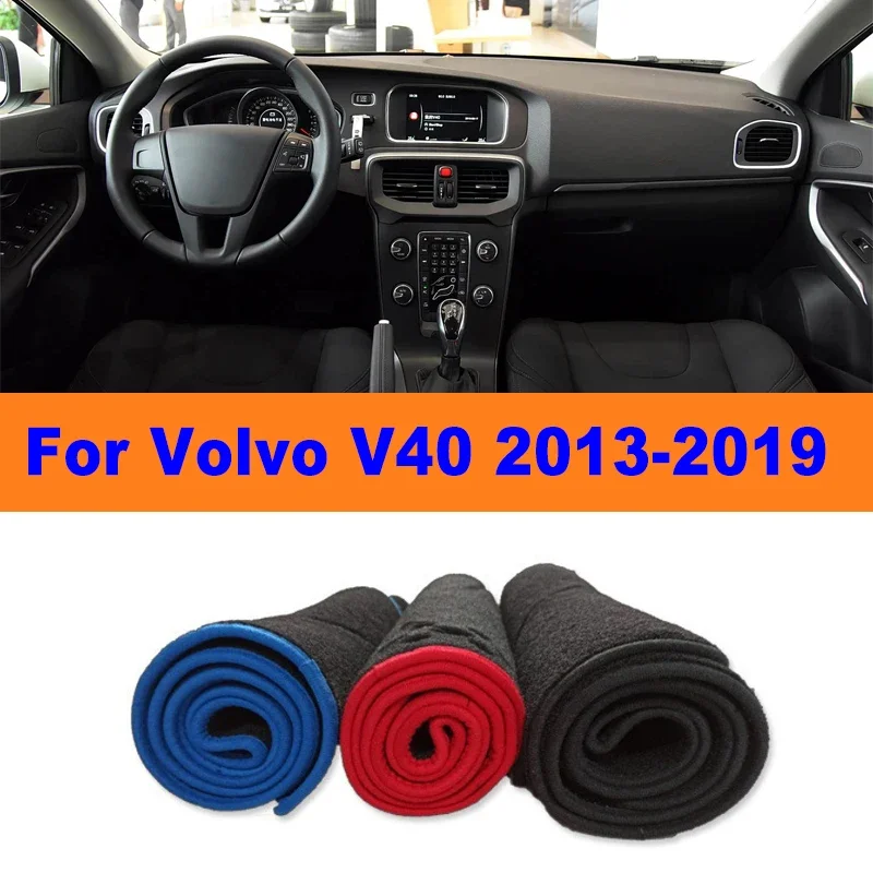 

Anti-Glare Dashboard Cover Dash Mat Non-Slip Sun Shade Pad Interior Protector For Volvo V40 2013-2019 2014 2015 Car Accessories