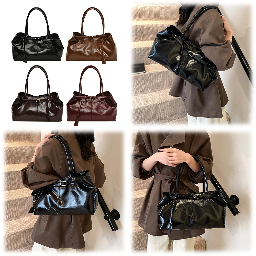 

Сумка-тоут из искусственной кожи, сумка через плечо с напуском, модная сумка с верхней ручкой, большая сумка-саквояж для женщин, работы, покупок, путешествий