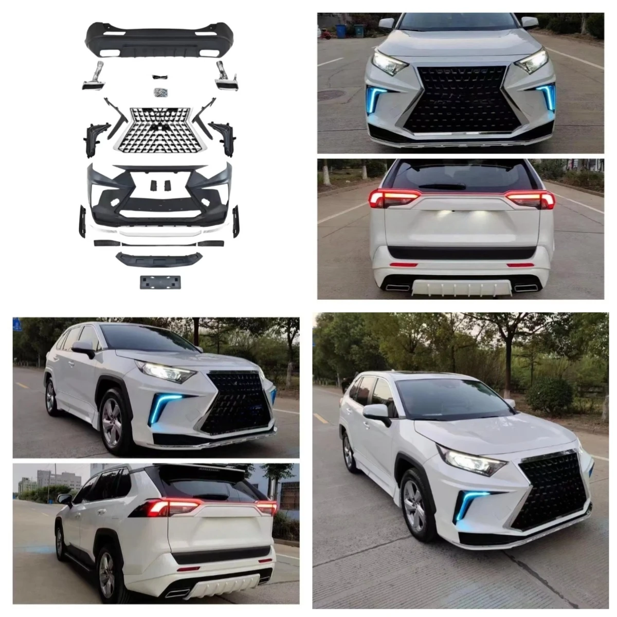 

Stlf High Quality New Auto Body Kit For 2020-2023 For For Upgrade RX Style Front/Rear Bumper Assembly Grille Screw-On