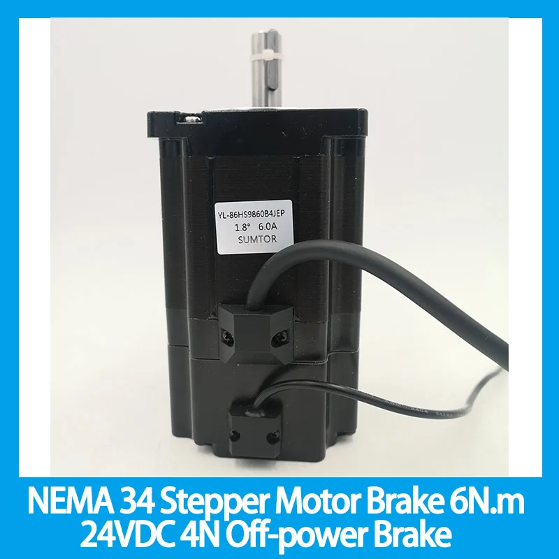 

NEMA 34 Stepper Motor Brake 6N.m 24VDC 4N Off-power Brake Stepper Nema34 4-lead 98mm Body Length Nema34 Brake