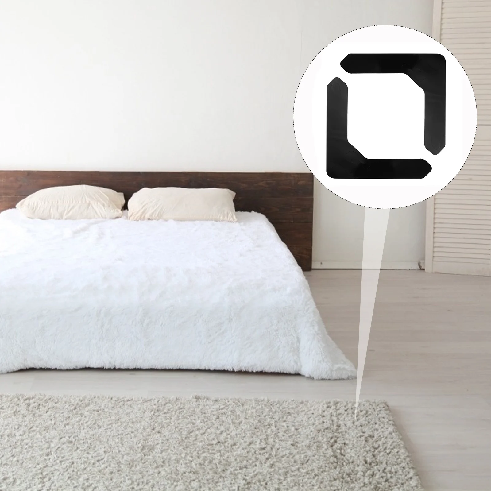 8개입 미끄럼 방지 카펫 스티커 L자형 자국 없는 고정용 하드우드 세라믹 타일 린넨 바닥 미끄럼 방지 홈 오피스용