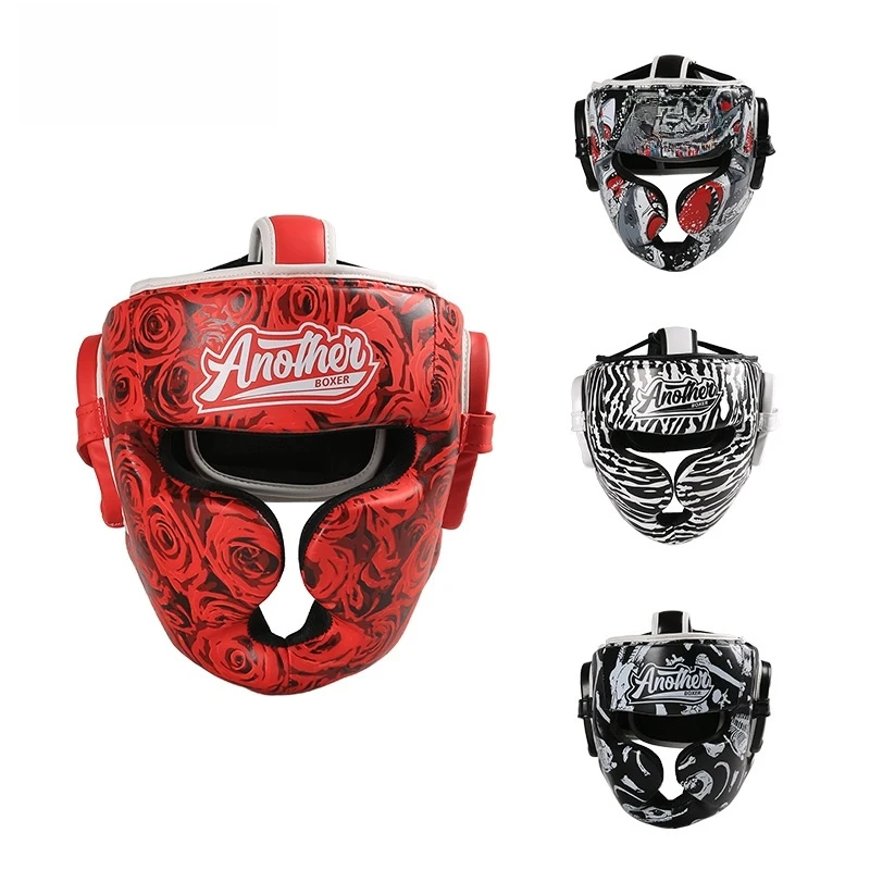 

Boxing Helmet Full Face Protection for Adults Men Women Muay Thai Sparring Training MMA Head Guard Safety Gear