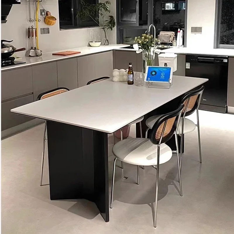 

Столы для приема Столовая Дизайнерский журнальный столик Обеденные наборы Сервис Современные комнаты Роскошный Comedor Мрамор Керамика Овальный круглый