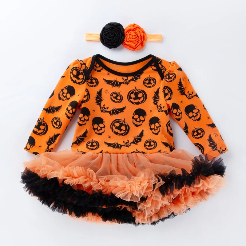 Baby Dress Halloween Baby Dress Autumn Winter Long Sleeve Dress 2 Years Old Girl Clothing Halloween Party Dress