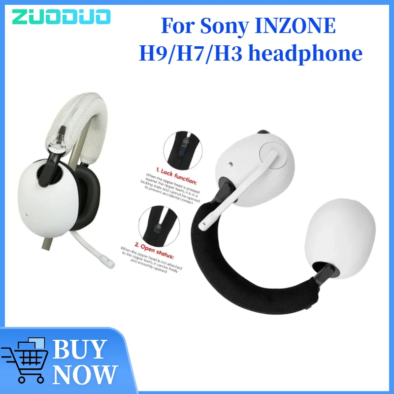 

ZUODUO Replacement Headband Cover for Sony INZONE H9/H7/H3 Headphones Protective Headband Case