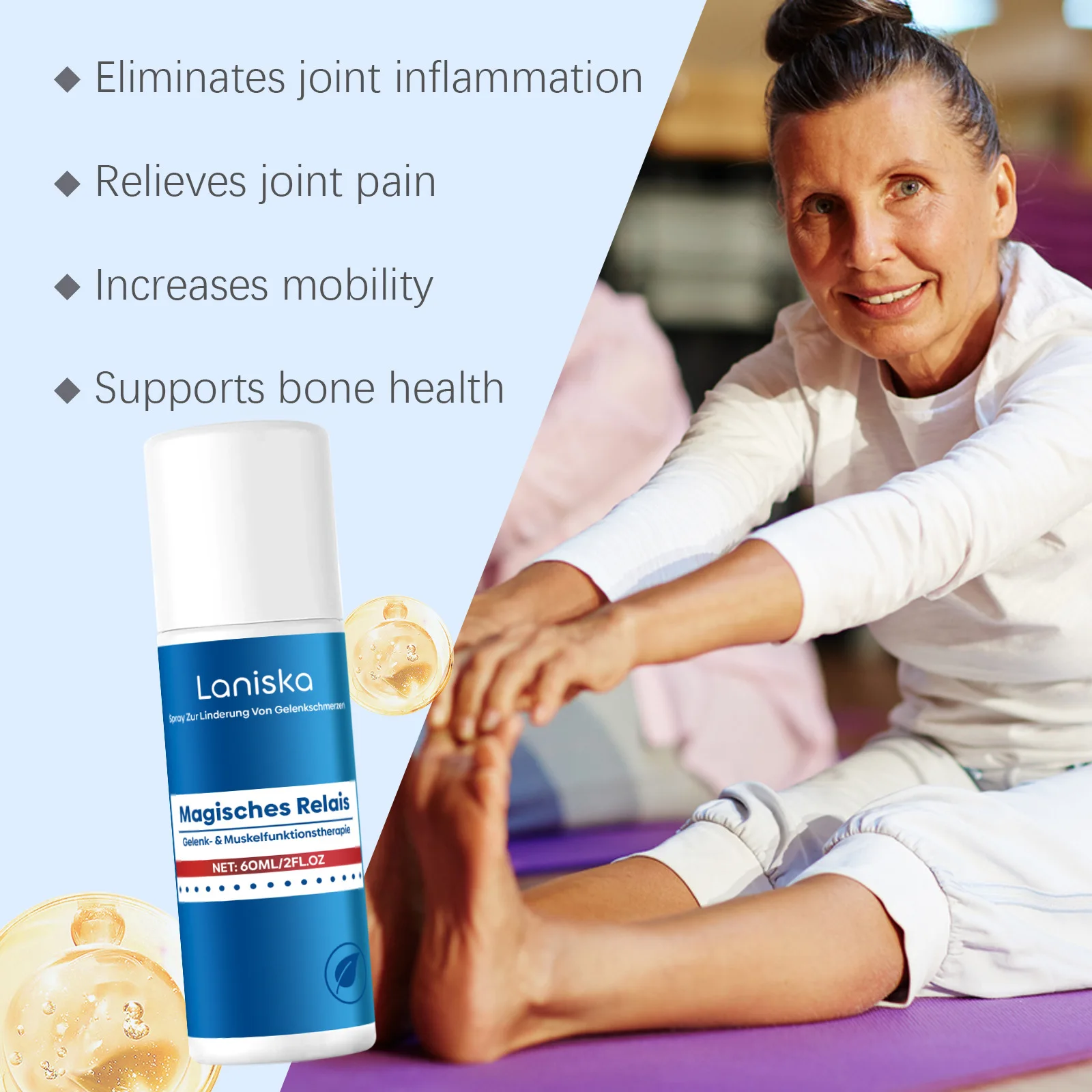 LANISKA Joint Care Spray Treat Pain Reducing Stress Eliminate Fatigue Nourishing Skin Enhance Vitality Body Joint Relieve Sprays