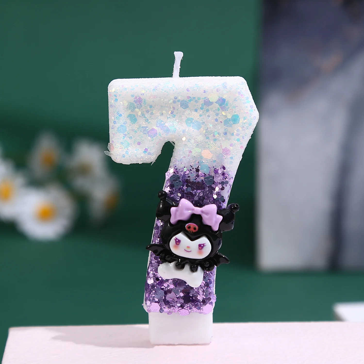 Personaggi dei cartoni animati Compleanno Candela digitale Atmosfera festosa Candela torta stile principessa Candela abbinata ai colori con super paillettes