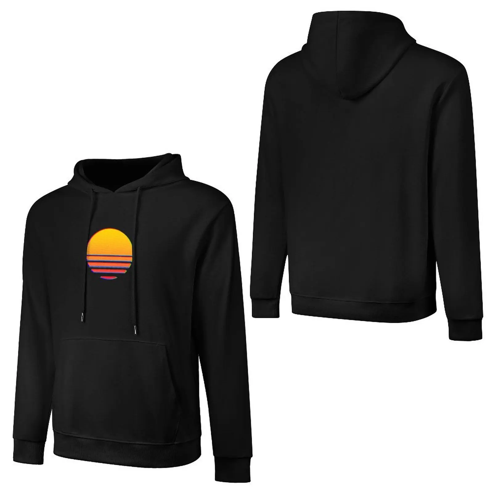 Outrun Retro Sun Pullover Hoodie streetwear men autumn clothes mens clothes japanese style men's hoodies