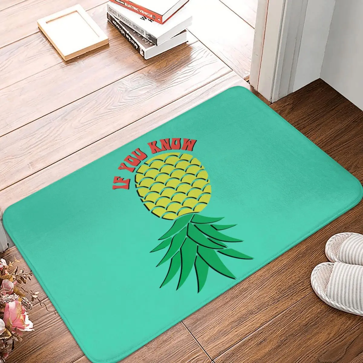 Pineapple Swinger Front Door Mat Anti-Slip Indoor Quick Dry Doormat Living Room Entrance Rug Carpet