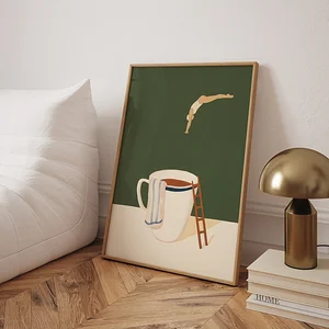 Retro Kopi Menyelam Poster Lukisan Kanvas Selamat Pagi Pecinta Kopi Cetak Seni Dinding untuk Ruang Tamu Dekorasi Dapur Rumah Tanpa Bingkai 10 peta selam penjualan terbaik - №