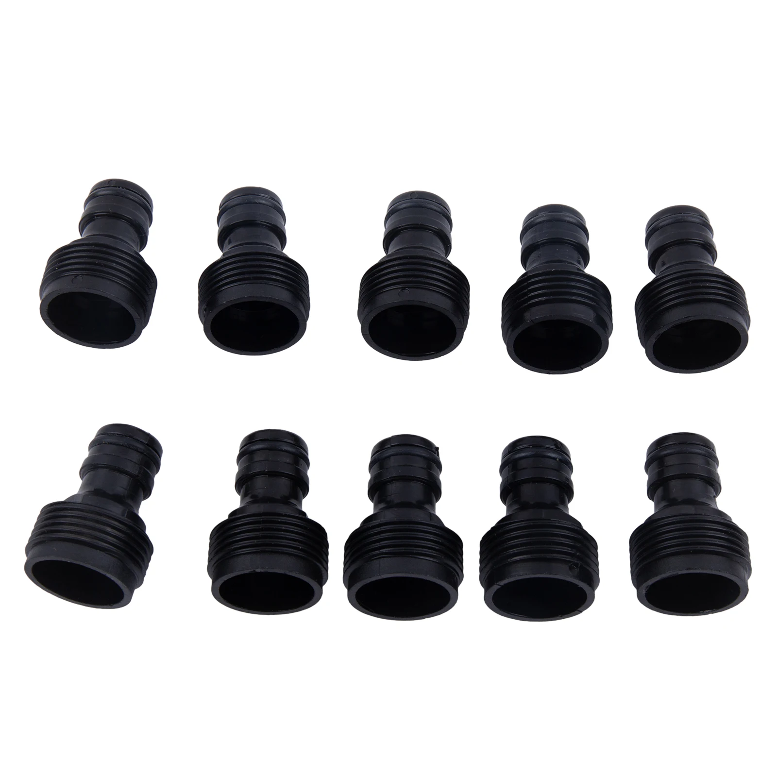 10 Pack Quick Connect Male Fittings for 3/4 Inch GHT Garden Hoses Made of ABS Plastic for Outdoor Watering Applications