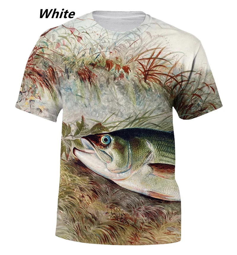 2022 Unisex Girl Cute Top Fashionable Shirt Oversize Summer 3D Printing T-shirt Cool Man 3D Fish T-shirt Hobby Carp T-shirt Set