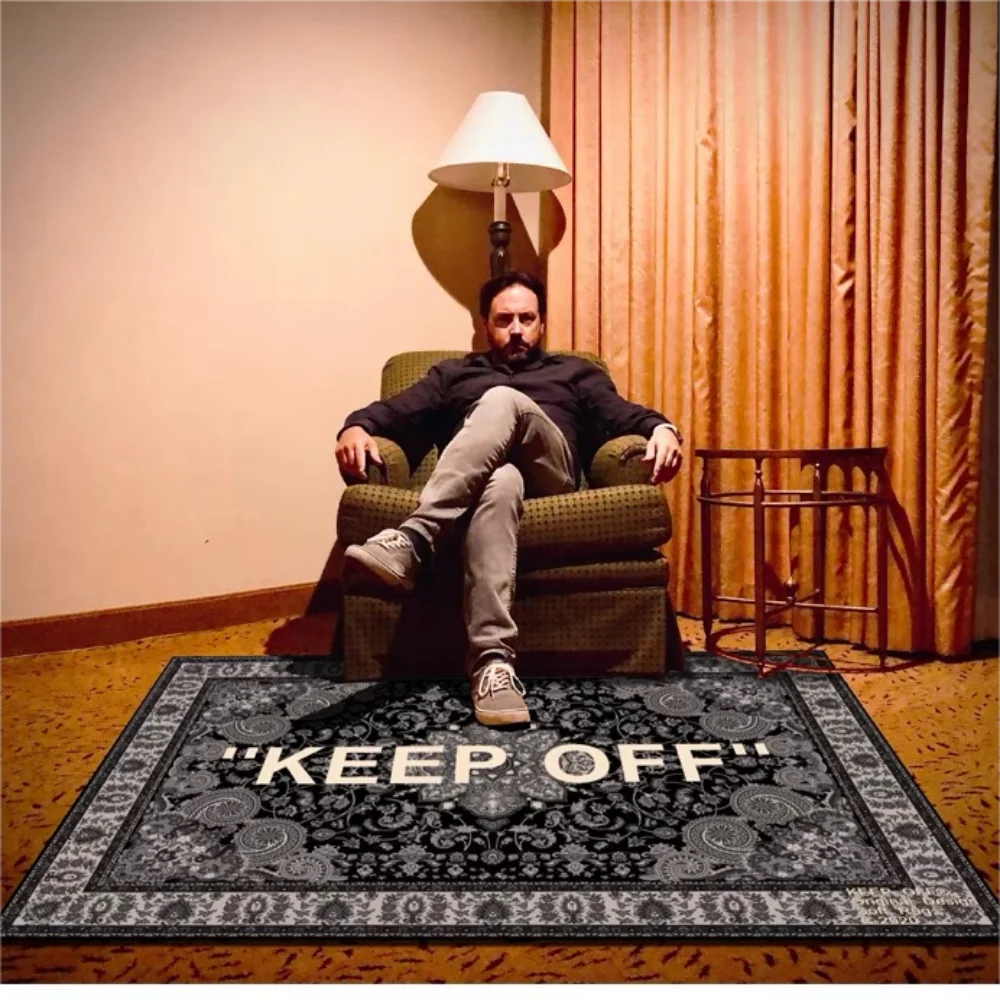 

VIKAMA Trend Creative OW KEEPOFF Cashew Flower Co-Branded Carpet Living Room Bedroom Boys Fashion Bed Mat Dirt Resistant