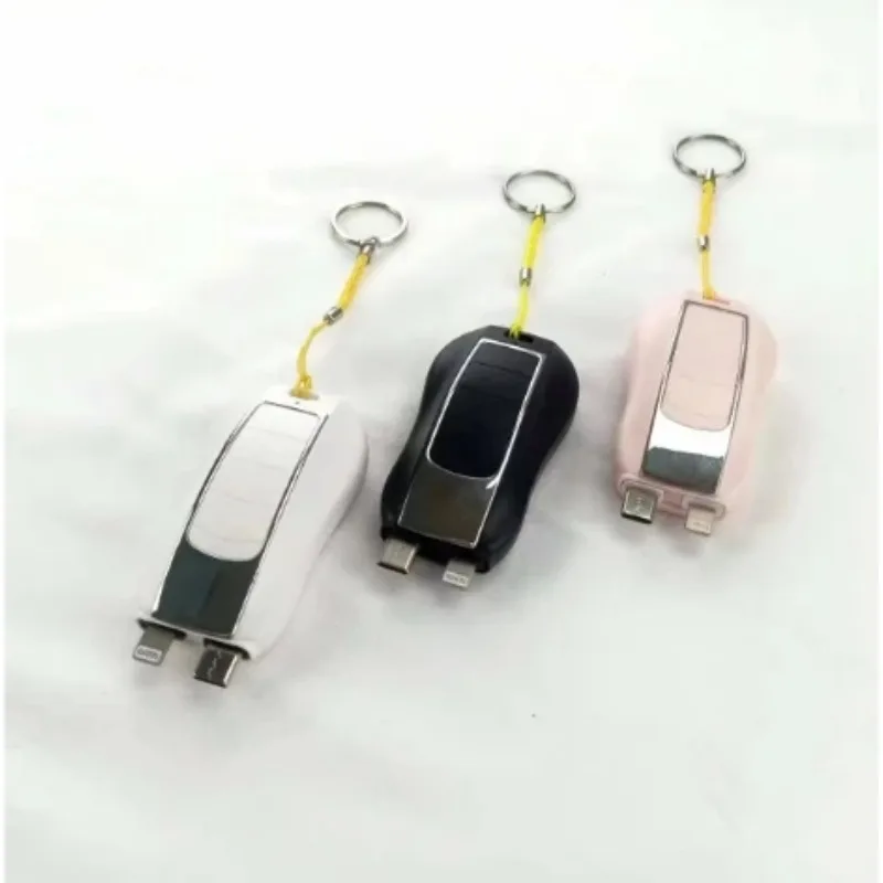 1500mAh Mini Power Emergency Pod Keychain Ultra-Thin Mini Battery Pack Fast Charging for Iphone Android Smartphone with Type-C