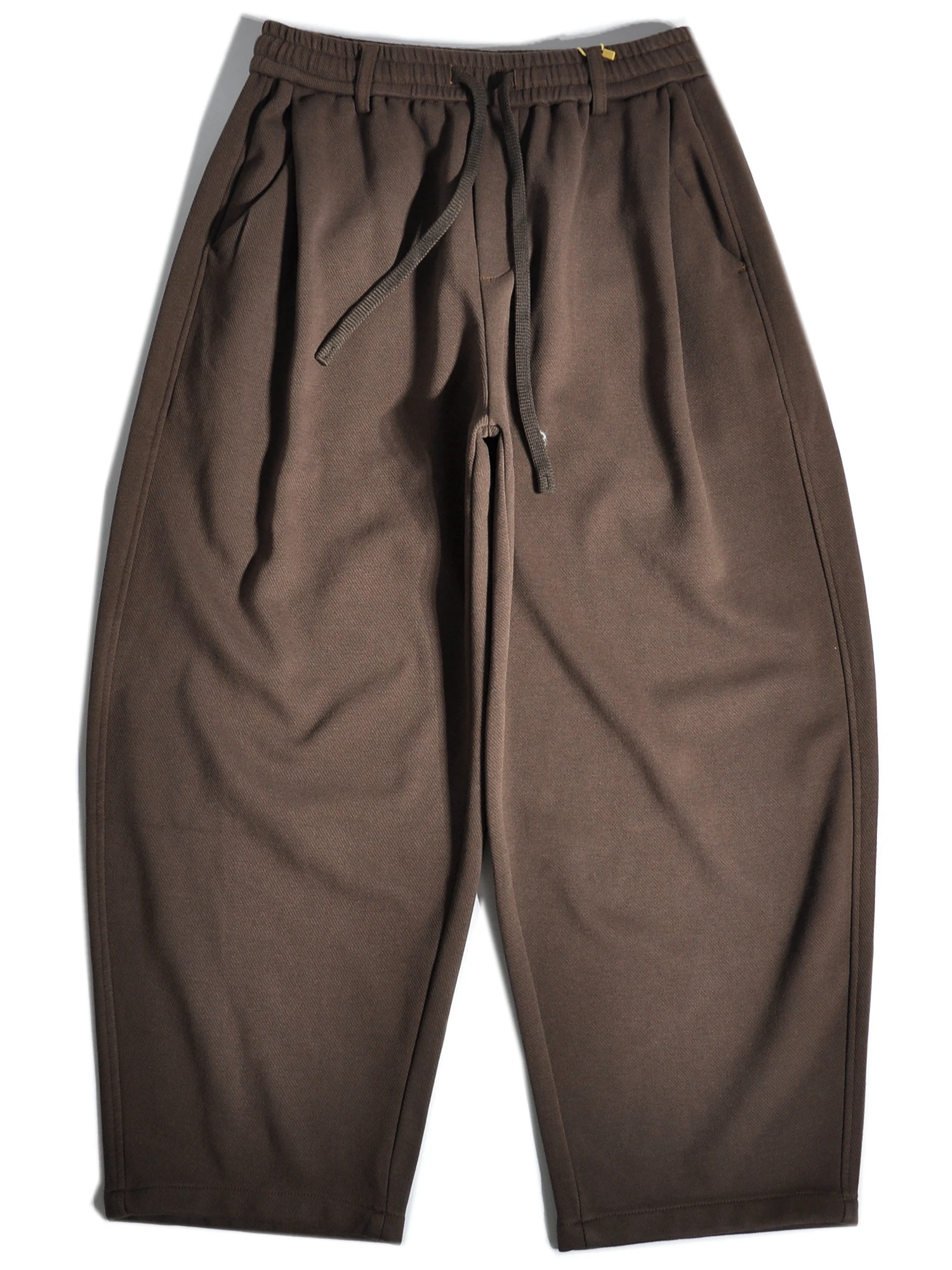 

American Retro Knitted Wide Leg Pants Casual Loose Fit Trousers Draped Silhouette Double Pleat Leisure Sweatpants