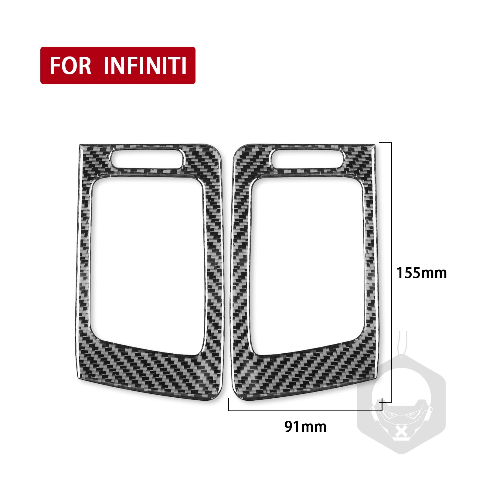 ألياف الكربون الحقيقية اكسسوارات السيارات لوحة القيادة غطاء فتحة التهوية ملصق لينة لإنفينيتي G35 07-08 G37 08-13 G25 11-12 Q60 14-15 #5