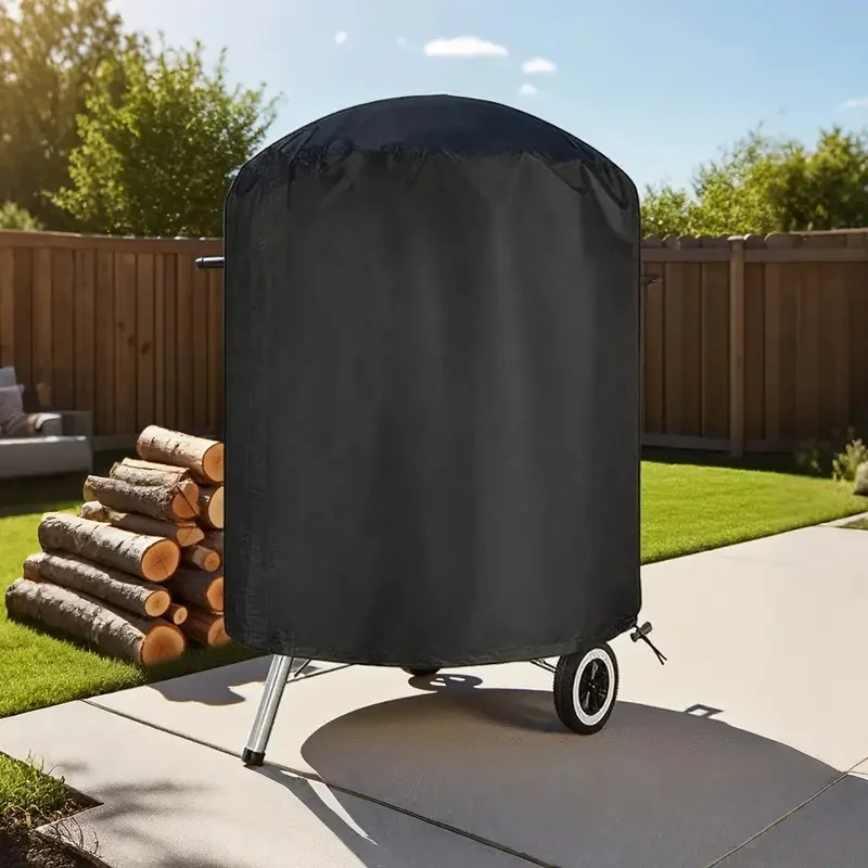 غطاء شواء أسود من قماش أكسفورد - غطاء شواية شواء عالي التحمل، مناسب للاستخدام الخارجي، غطاء شواء قوي قابل للتعديل #1