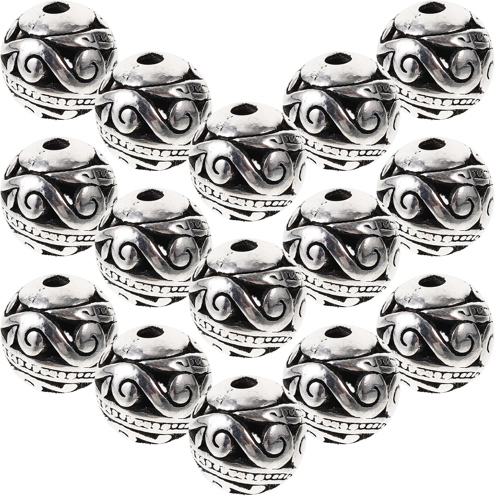 

50 Pcs Bracelet Necklace Beads Making Alloy for Bracelets Number