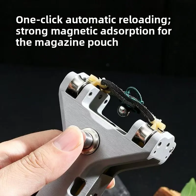 3D Printing Automatic Loading Slingshot Pulley Rapid Fire Catapult Outdoor Hunting Shooting Bow Accessories