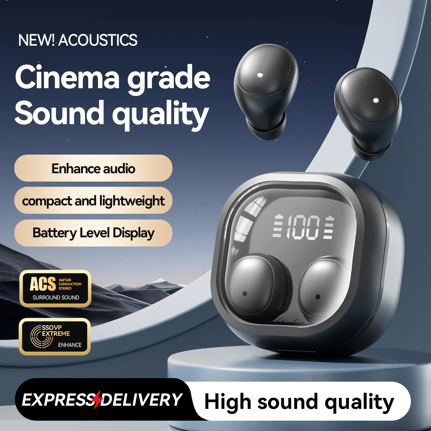 

Wireless Sleep Earbuds Noise ,Soft Silicone Non-Press Ear Design,Long Battery Life Bluetooth Headphones for Relax/Insomnia