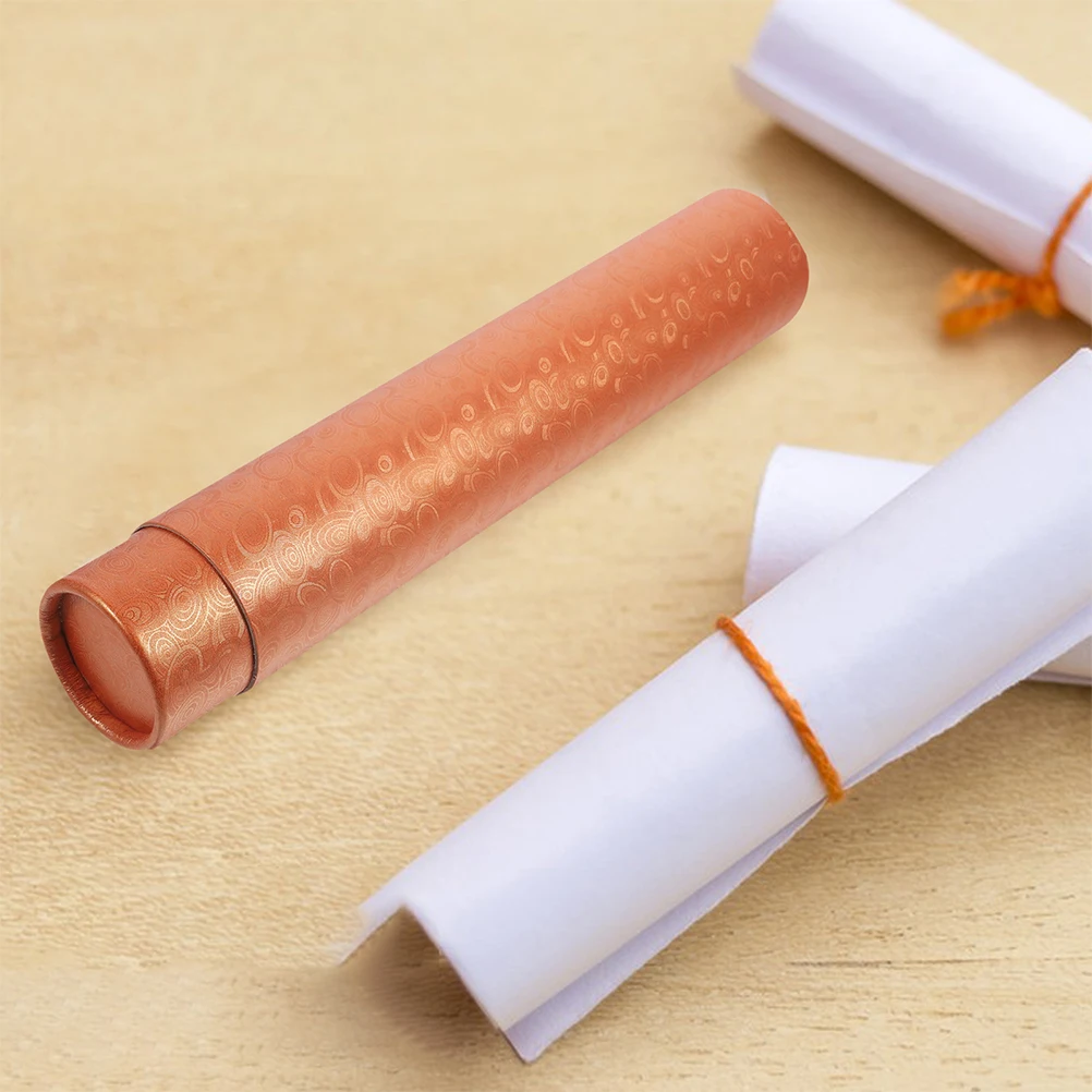 

2pcs Adjustable Artwork Poster Storage Tubes Gift Packaging Box 6cm Diameter Lightweight Portable Mailing Tube for Calligraphy