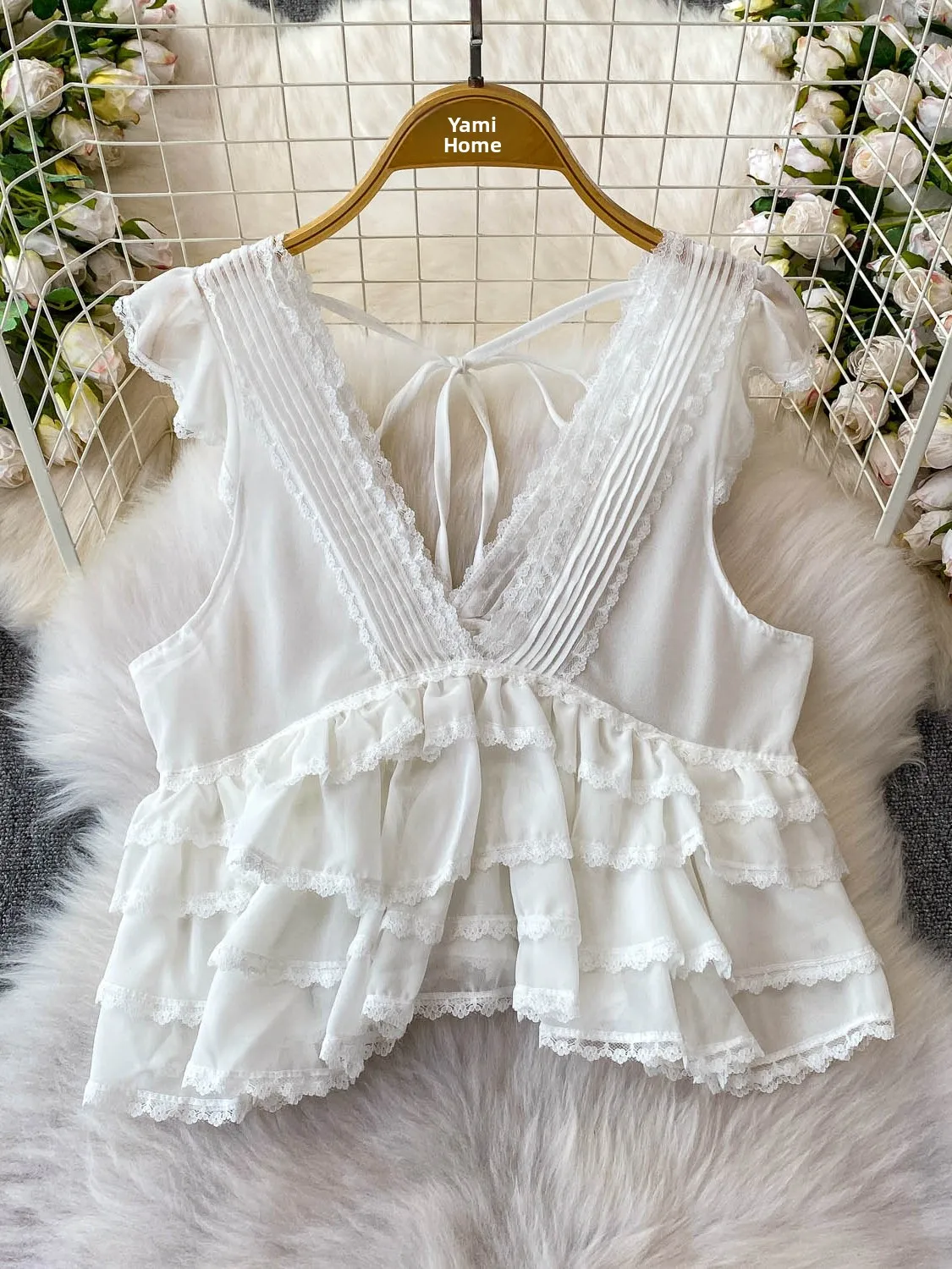 Pure Desire Sexy Lace Patchwork Small Flng Sve irt Top Set Beautiful Anti-Aging Flud f Skirt Faionable Wome...