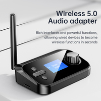 C41 Bluetooth 5.0 Audio Transmitter Receiver With Mic Stereo AUX 3.5Mm Jack RCA Wireless Adapter TV PC Car Speaker TF Card