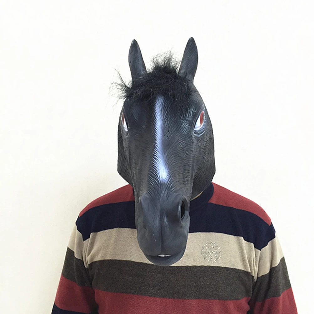 

Halloween Horse Head Decoration Animal Headgear The Mask Festival Cosplay Props