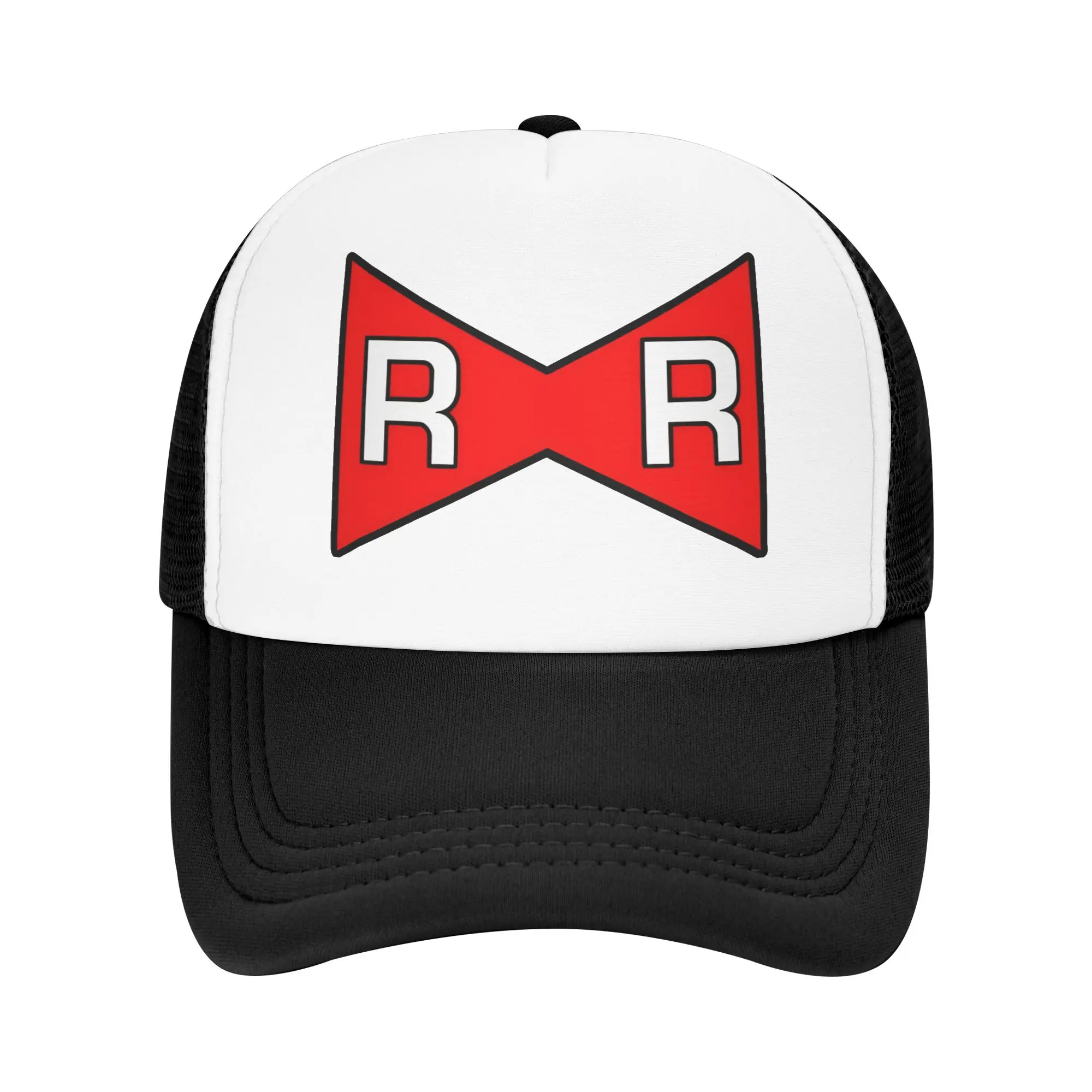 Dragon Ball Red Ribbon Army Mesh Baseball Cap Fashion Sun Hats  Hats Adjustable Snapback Caps Trucker Cap Summer Trucker Cap