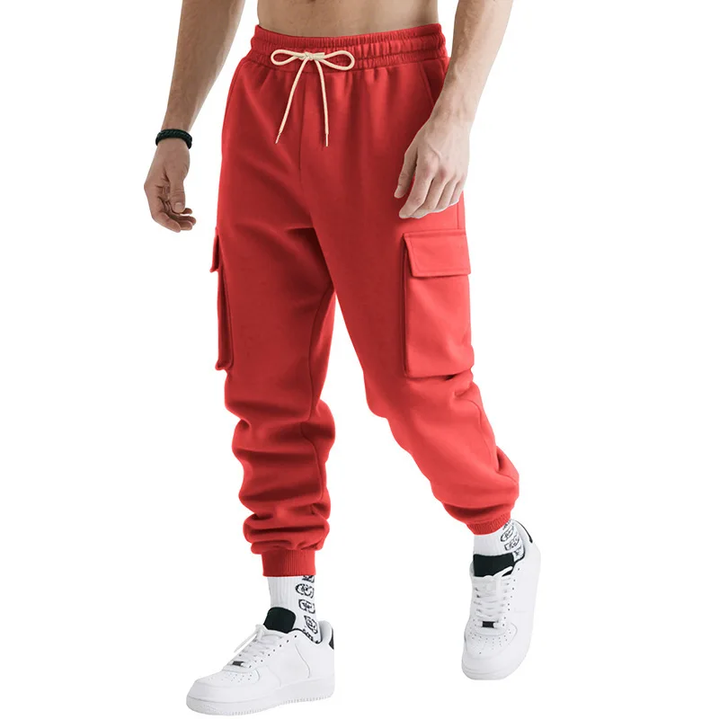 Autumn And Winter Heavy Loose High Street Casual Sports Men's Multi-pocket Tooling Trousers