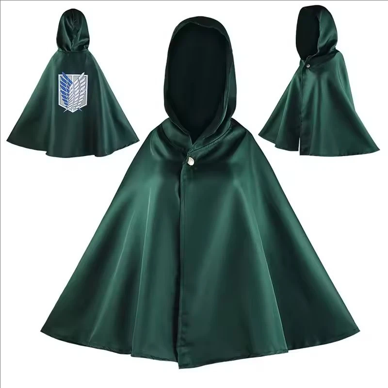 Capa de Cosplay do Anime Attack on Titan Shingeki No Kyojin da Legião de Exploração, Capa Verde para Homens e Mulheres
