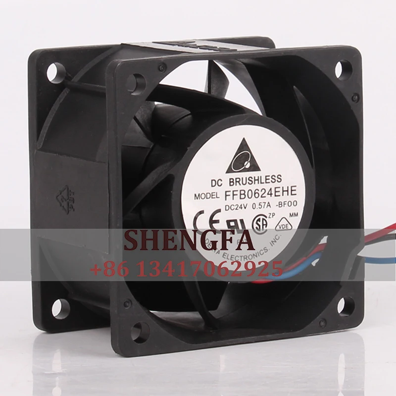 DELTA Case Fan FFB0624EHE 60X60X38MM 24V 0.57A 6CM 6038 3-wire Speed Measurement Dual Ball Silent Cooling Fan